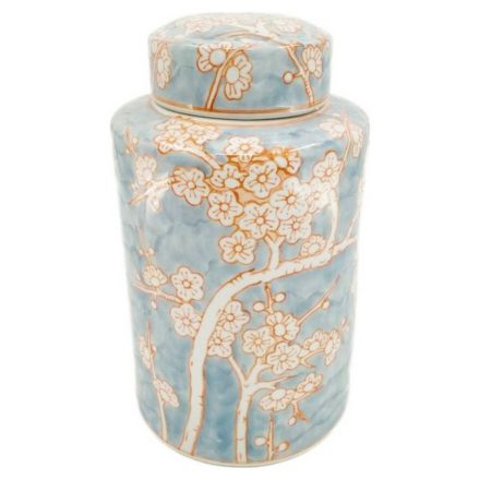 Váza DKD Home Decor Porcelán Kék Narancszín 18 x 18 x 30 cm Keleti MOST 31332 HELYETT 18338 Ft-ért!