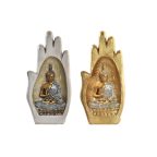   Dekoratív Figura DKD Home Decor Szürke Aranysàrga Buddha Gyanta (10 x 7,2 x 20,9 cm) (2 egység) MOST 16923 HELYETT 9905 Ft-ért!