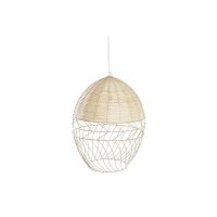   Mennyezeti Lámpa DKD Home Decor Fém Fehér Világos barna Rattan 50 W (30 x 30 x 38 cm) MOST 49646 HELYETT 29053 Ft-ért!