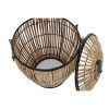 Kosár Szett DKD Home Decor Fekete Természetes Fém Rattan 48 x 48 x 55 cm (2 egység) MOST 138367 HELYETT 88745 Ft-ért!