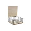 Dekoratív doboz DKD Home Decor Természetes Fekete Fém MDF (25 x 25 x 12 cm) MOST 13744 HELYETT 8226 Ft-ért!