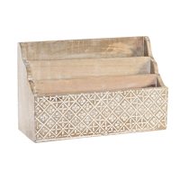   Többcélú rendszerező DKD Home Decor Fehér Természetes Mangófa 32 x 13 x 21 cm 33 x 12 x 21 cm Ágynemű (12 egység) MOST 32917 HELYETT 19264 Ft-ért!