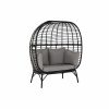 Kerti fotel DKD Home Decor Fekete Bézs szín szintetikus rattan Acél (130 x 68 x 146 cm) (130 x 68 x 146 cm) MOST 426508 HELYETT 229784 Ft-ért!