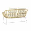 Kerti kanapé DKD Home Decor Fehér Fém szintetikus rattan (132 x 58 x 80 cm) MOST 231372 HELYETT 148397 Ft-ért!