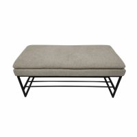   Foot-of-bed Bench DKD Home Decor Fekete Bézs szín Poliészter Vas (80 x 36 x 35 cm) MOST 110098 HELYETT 68027 Ft-ért!