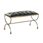   Foot-of-bed Bench DKD Home Decor 90 x 38 x 52 cm Aranysàrga Fém Zöld Fémes MOST 171353 HELYETT 109903 Ft-ért!