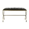 Foot-of-bed Bench DKD Home Decor 90 x 38 x 52 cm Aranysàrga Fém Zöld Fémes MOST 193009 HELYETT 108935 Ft-ért!