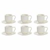 6 Csésze Alátéttel Készlet DKD Home Decor Fehér Természetes Porcelán 90 ml 26 x 12 x 25 cm MOST 46414 HELYETT 18371 Ft-ért!