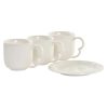 6 Csésze Alátéttel Készlet DKD Home Decor Fehér Természetes Porcelán 90 ml 26 x 12 x 25 cm MOST 46414 HELYETT 18371 Ft-ért!