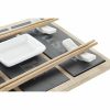 Sushi szett DKD Home Decor Bambusz Tábla Fekete Természetes Keleti 25 x 19 x 3 cm MOST 9753 HELYETT 5473 Ft-ért!