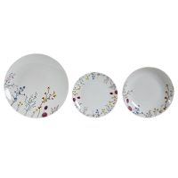   Edénykészlet DKD Home Decor Többszínű Porcelán цветя 27 x 27 x 3 cm 18 Darabok (18 pcs) MOST 53251 HELYETT 33699 Ft-ért!