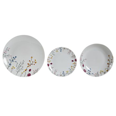 Edénykészlet DKD Home Decor Többszínű Porcelán цветя 27 x 27 x 3 cm 18 Darabok (18 pcs) MOST 59577 HELYETT 37701 Ft-ért!