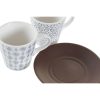 чаша за чай DKD Home Decor Kék Fehér Barna Gumifa Kőedény 90 ml MOST 25593 HELYETT 14981 Ft-ért!