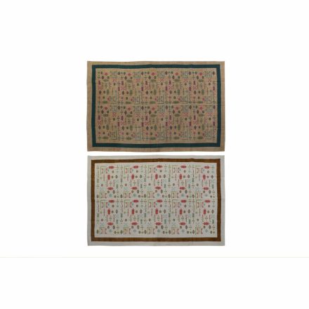 Szőnyeg DKD Home Decor 120 x 180 x 0,4 cm Poliészter Fehér Ikat Boho (2 egység) MOST 74992 HELYETT 47457 Ft-ért!