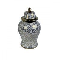   Váza DKD Home Decor Porcelán Aranysàrga Fehér Keleti (17 x 17 x 31 cm) MOST 40992 HELYETT 23993 Ft-ért!