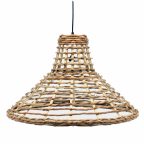   Mennyezeti Lámpa DKD Home Decor 56 x 56 x 34 cm Barna Rattan 50 W MOST 41858 HELYETT 24497 Ft-ért!