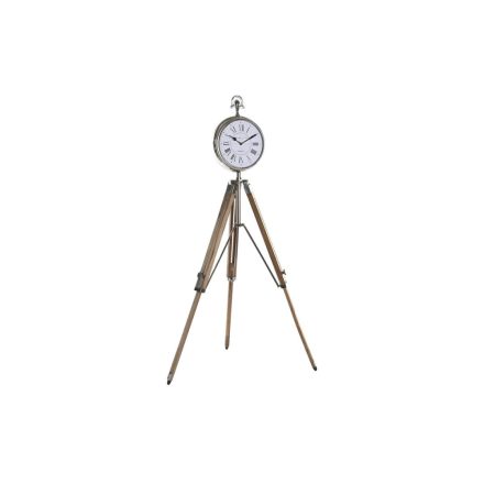 настолен часовник DKD Home Decor 22 x 40 x 80 cm Természetes Ezüst színű Alumínium Tripod Mangófa hagyományos MOST 59601 HELYETT 37717 Ft-ért!