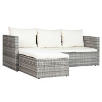   Kerti kanapé DKD Home Decor Alumínium Kristály szintetikus rattan 195 x 130 x 62 cm MOST 459796 HELYETT 247717 Ft-ért!