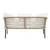 Asztal szett 3 fotellel DKD Home Decor Fehér 137 x 73,5 x 66,5 cm szintetikus rattan Acél MOST 574573 HELYETT 437312 Ft-ért!