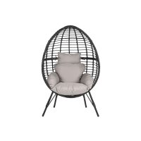   Kerti fotel DKD Home Decor 90 x 65 x 151 cm Fekete Szürke Fém szintetikus rattan MOST 244017 HELYETT 135640 Ft-ért!