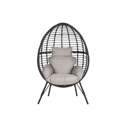 Kerti fotel DKD Home Decor 90 x 65 x 151 cm Fekete Szürke Fém szintetikus rattan MOST 244017 HELYETT 135640 Ft-ért!