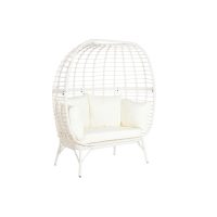   Kerti fotel DKD Home Decor 130 x 68 x 146 cm szintetikus rattan Acél Fehér MOST 417149 HELYETT 224741 Ft-ért!