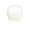 Kerti fotel DKD Home Decor 130 x 68 x 146 cm szintetikus rattan Acél Fehér MOST 417149 HELYETT 224741 Ft-ért!