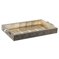   Tálca DKD Home Decor Pezsgő Fa Fém 36 x 22 x 4 cm MOST 13581 HELYETT 8127 Ft-ért!