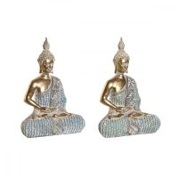   Dekoratív Figura DKD Home Decor 18,6 x 9,7 x 27 cm Kék Buddha Türkizkék Keleti Decapé (2 egység) MOST 30566 HELYETT 17891 Ft-ért!