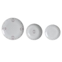   Edénykészlet DKD Home Decor Fehér Rózsaszín Porcelán Scandi 18 Darabok 27 x 27 x 3 cm MOST 61124 HELYETT 38676 Ft-ért!