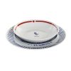 Edénykészlet DKD Home Decor Kék Fehér Piros Porcelán Mediterrán 18 Darabok 27 x 27 x 3 cm MOST 57234 HELYETT 36221 Ft-ért!