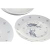 Edénykészlet DKD Home Decor Kék Fehér Porcelán 18 Darabok 27 x 27 x 3 cm MOST 62803 HELYETT 39743 Ft-ért!