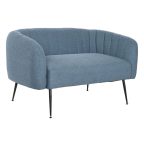   Kanapé DKD Home Decor Kék Fekete Hab Fa Fém Bársony Scandi 129 x 75 x 73 cm MOST 263655 HELYETT 169099 Ft-ért!