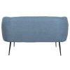 Kanapé DKD Home Decor Kék Fekete Hab Fa Fém Bársony Scandi 129 x 75 x 73 cm MOST 258364 HELYETT 165710 Ft-ért!