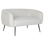   Kanapé DKD Home Decor Fekete Greige Hab Fa Fém Bársony Scandi 129 x 75 x 73 cm MOST 263655 HELYETT 169099 Ft-ért!