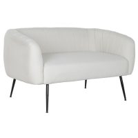   Kanapé DKD Home Decor Fekete Greige Hab Fa Fém Bársony Scandi 129 x 75 x 73 cm MOST 258364 HELYETT 165710 Ft-ért!