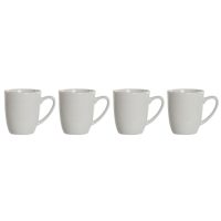   4 Darabos Bögre Szett DKD Home Decor Fehér Porcelán 330 ml 12 x 10 x 9 cm MOST 12870 HELYETT 7705 Ft-ért!