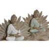 Dekoratív Figura Home ESPRIT Fehér Zöld Buddha Keleti 30 x 6 x 15 cm (2 egység) MOST 30357 HELYETT 17767 Ft-ért!