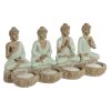 Dekoratív Figura Home ESPRIT Fehér Zöld Buddha Keleti 24 x 9 x 11 cm (2 egység) MOST 32848 HELYETT 19222 Ft-ért!