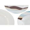 Edénykészlet Home ESPRIT Kék Zöld Porcelán Trópusi 18 Darabok 27 x 27 x 2 cm MOST 59887 HELYETT 35047 Ft-ért!