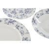 Edénykészlet Home ESPRIT Kék Porcelán Virágos 18 Darabok 27 x 27 x 2 cm MOST 61263 HELYETT 35857 Ft-ért!