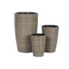 Virágcserepek készlete Home ESPRIT polipropilén Rattan 37 x 37 x 60 cm MOST 62168 HELYETT 39338 Ft-ért!