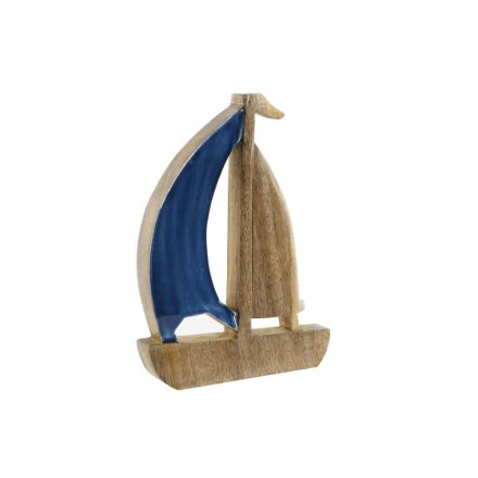 Dekoratív Figura Home ESPRIT Kék Természetes Mediterrán 17 x 2,5 x 25 cm MOST 10929 HELYETT 6135 Ft-ért!