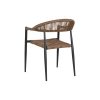 Szék Home ESPRIT Barna Fekete Alumínium Rattan 56 x 60 x 78 cm MOST 86941 HELYETT 55022 Ft-ért!