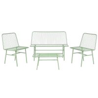   Asztal szett 3 fotellel Home ESPRIT Menta Fém 115 x 53 x 83 cm MOST 207937 HELYETT 133366 Ft-ért!