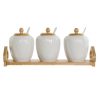 Cukortartó DKD Home Decor Fehér Természetes Bambusz Porcelán 31 x 9 x 7 cm 4 Darabok MOST 17247 HELYETT 10326 Ft-ért!