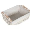 Szennyes kosár Home ESPRIT Fehér Természetes Fém Shabby Chic 42 x 32 x 51 cm 5 Darabok MOST 80901 HELYETT 51194 Ft-ért!