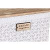 Szennyes kosár Home ESPRIT Fehér Természetes Fa 43 x 34 x 50 cm 5 Darabok MOST 112379 HELYETT 71119 Ft-ért!