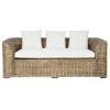 Kerti kanapé Home ESPRIT Fehér Barna Természetes Rattan 174 x 88 x 69 cm MOST 366722 HELYETT 235208 Ft-ért!