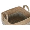 Kosár készlet Home ESPRIT Fehér Természetes Világos barna PVC Tengeri moszat Juncus 43 x 38 x 36 cm (2 Darabok) MOST 56035 HELYETT 35460 Ft-ért!